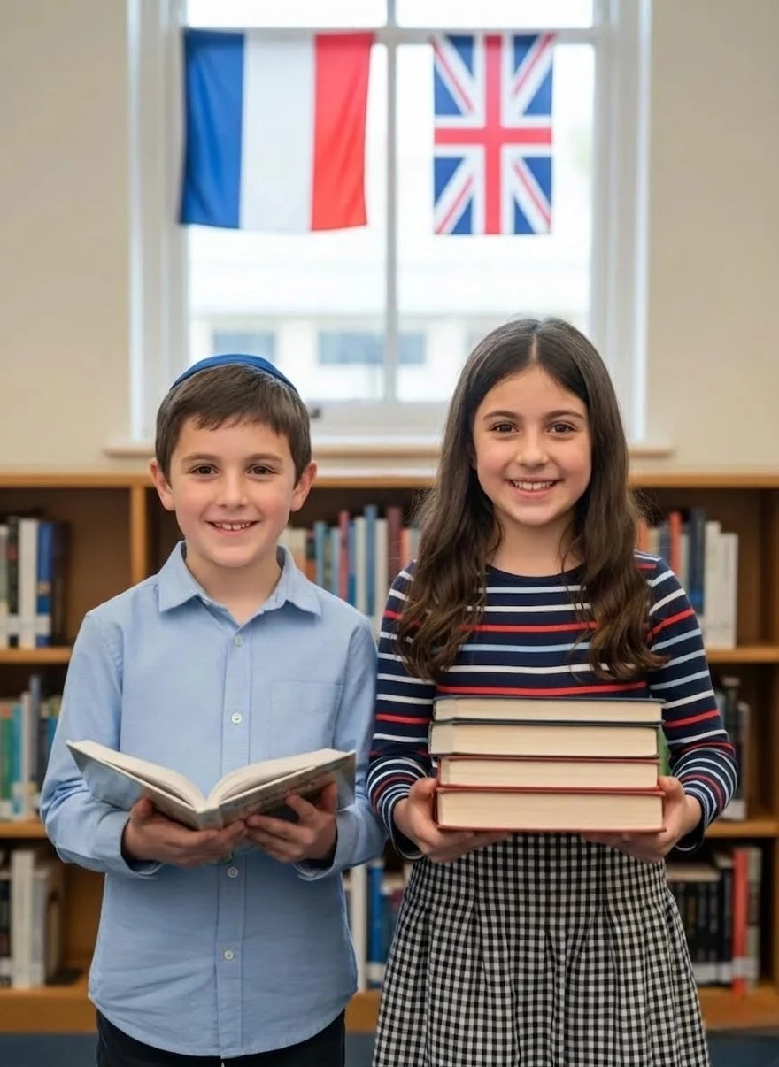 Enfants studieux à Migdal Or - École bilingue